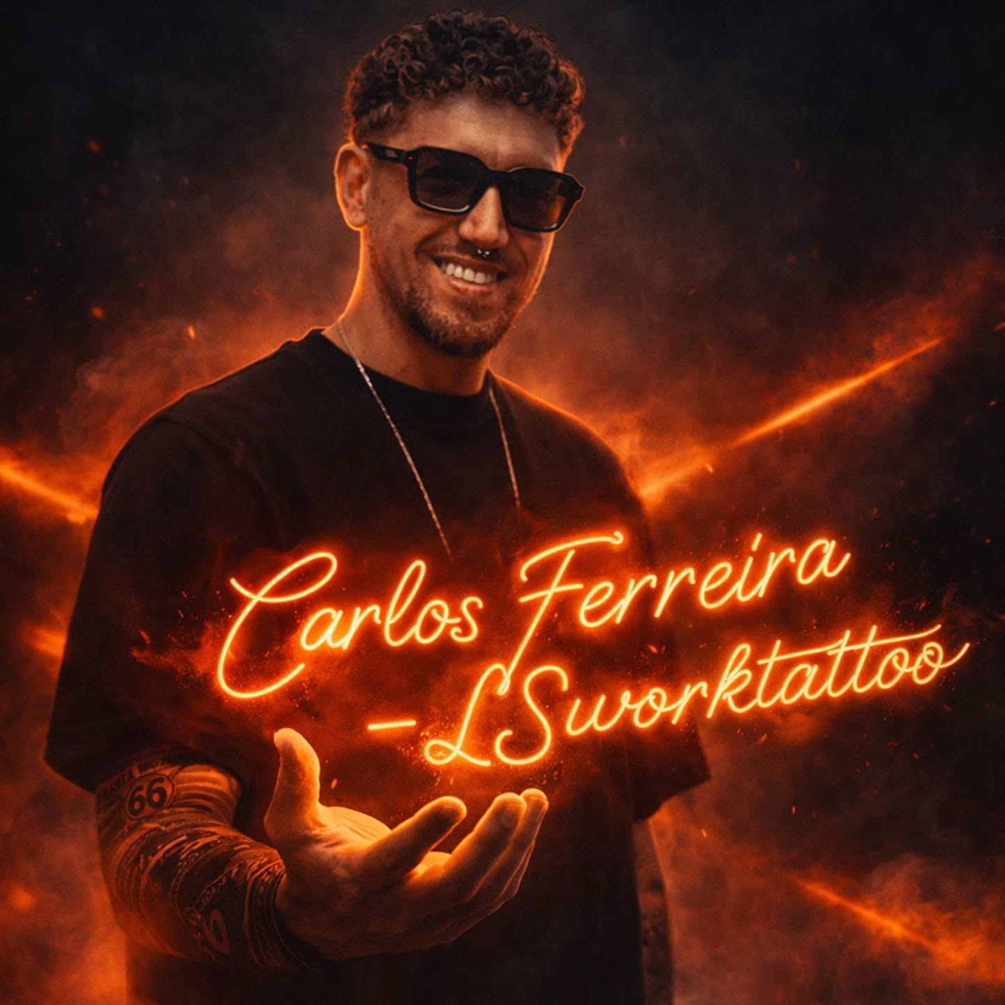 Tatuador profissional Carlos Ferreira